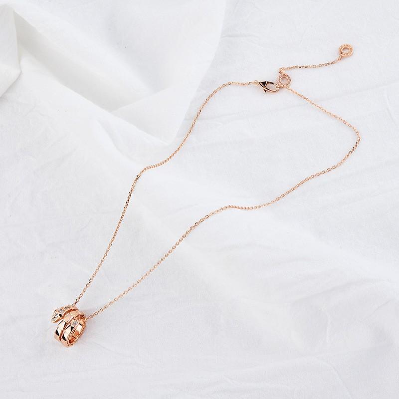 Nieuwe Dubbele Cirkel Slang Eenvoudig Retro Mannen en Vrouwen Slangvormig Sleutelbeen Ketting Hanger Ketting
