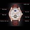 Zegarki męskie Pływać Wodoodporny zegarek z wyświetlaczem daty Mechaniczny zegarek biznesowy Casual Fashion Skórzany luksusowy zegarek