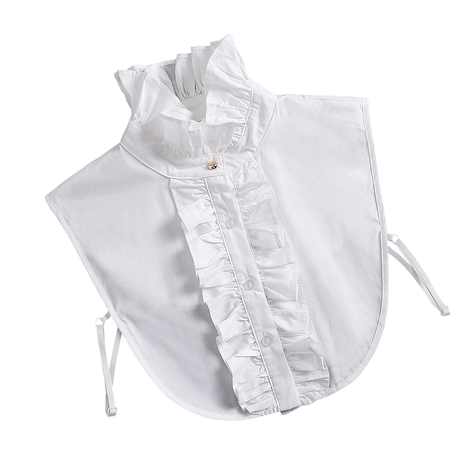 

Detachable False Collar Girls Wrist Cuffs Clothes Choker for Shirt or Dress Ruffled Lapel Shawl for Lady Girl Choker