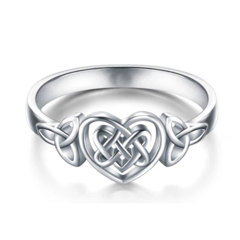 Romantic Infinity Heart Love Rings For Women Wedding Engagement Couple Rings Crystal Zircon Accessories Fashion Jewelry DZR026