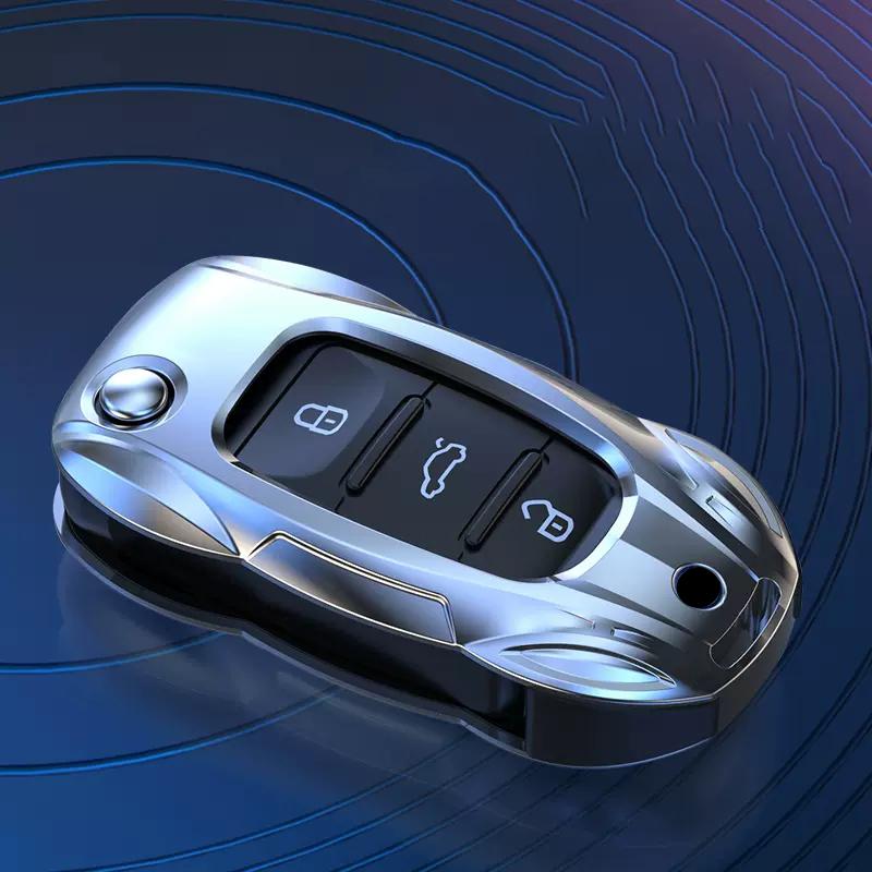 Metal Car Remote Key Cover Case Holder Protector Shell Fob for VW Volkswagen T-ROC Golf 7 Polo Tiguan T-Cross Jetta EOS Beetle