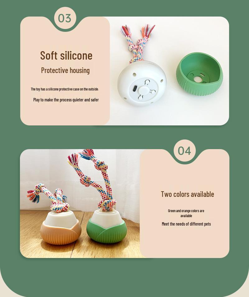 Automatic Rotating Cat Toy: Teasing Ball & Rope Knot Set for Self-Play and Boredom Relief