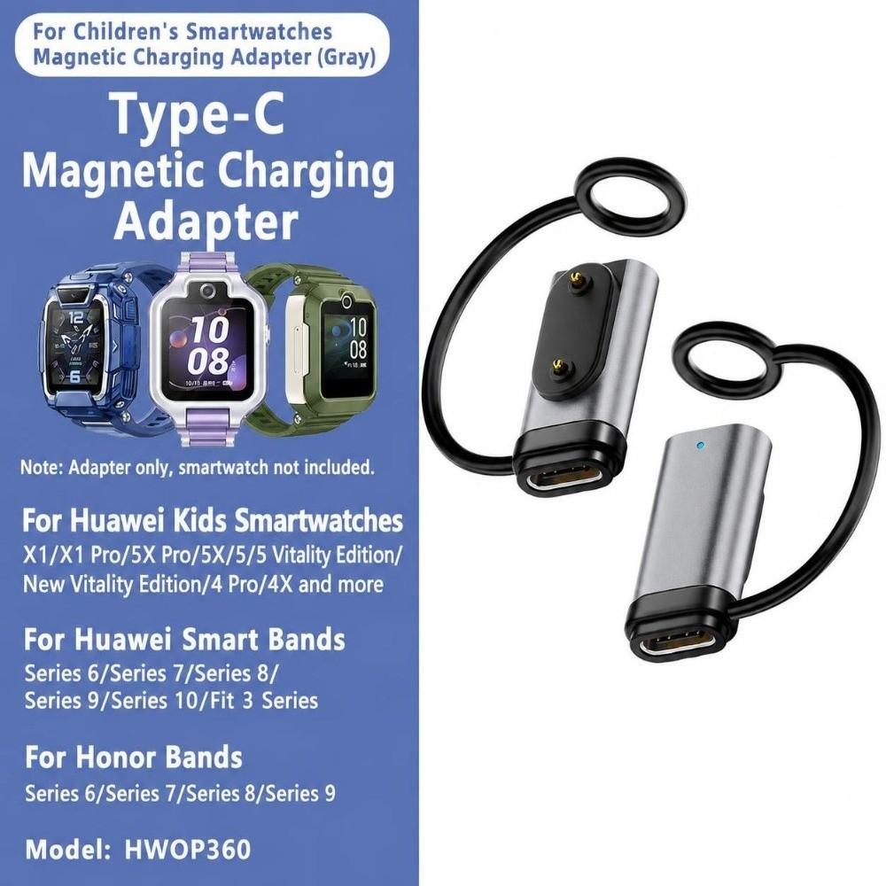 USB-C Watch Charging Adapter for Huawei Kids Watch X1/X1 Pro/5X Pro/Band 6/7/8/9/10/Fit 3