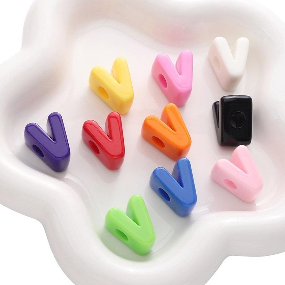 10PCS Colorful Loose Beads DIY DIY Jewelry Making Kit New 26 Letter Beads  DIY Bracelet Keychain