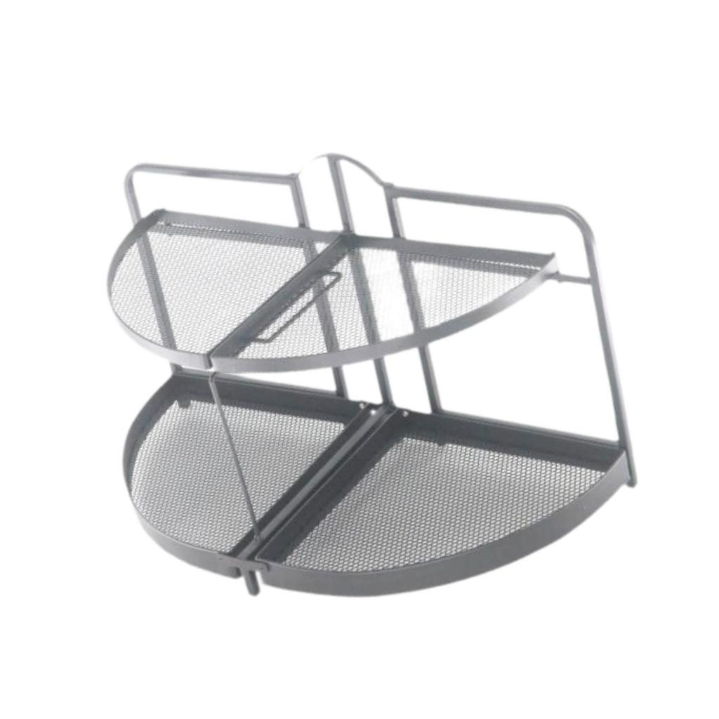2 Layer Desktop Organizer Multifunction Folding Stable Makeup Storage Rack Spice for Home
