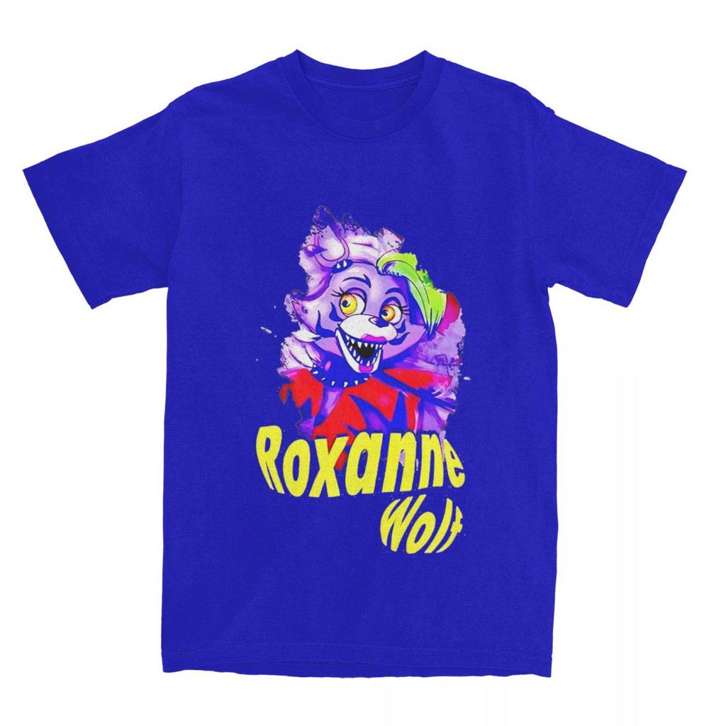 Roxanne Wolf Kunst T-Shirt Herren Damen 100% Baumwolle Tolles T-Shirt Rundhals FNAF T-Shirts Kurzarm Kleidung Neuankunft