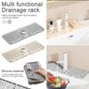 Elevated Slope Drainage Mat, Proof Mat For Sink, Slip Soap Mat For Sink