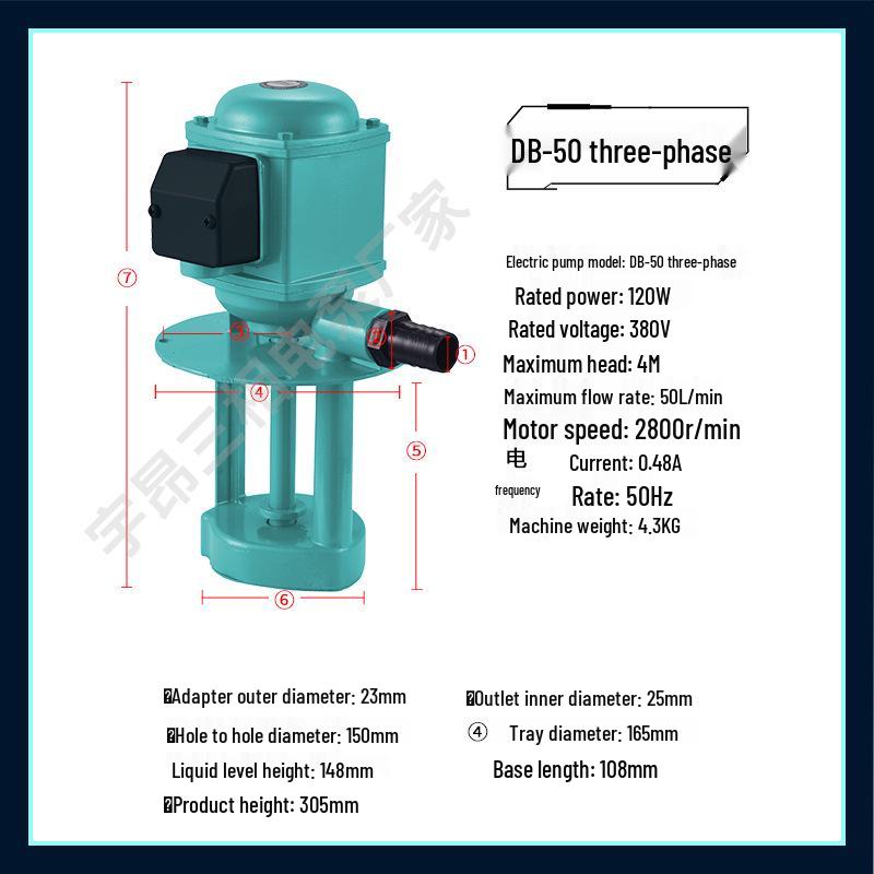 Trójfazowa elektryczna pompa oleju i wody do frezarek i tokarek - Model 120