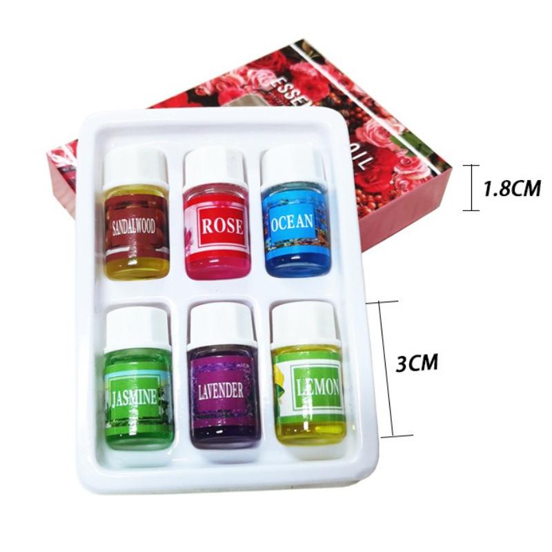 6pcs/set Essential Oils for Aromatherapy Diffusers Fragrances Oil Aroma Oils Rose Lavender Lemon for Room