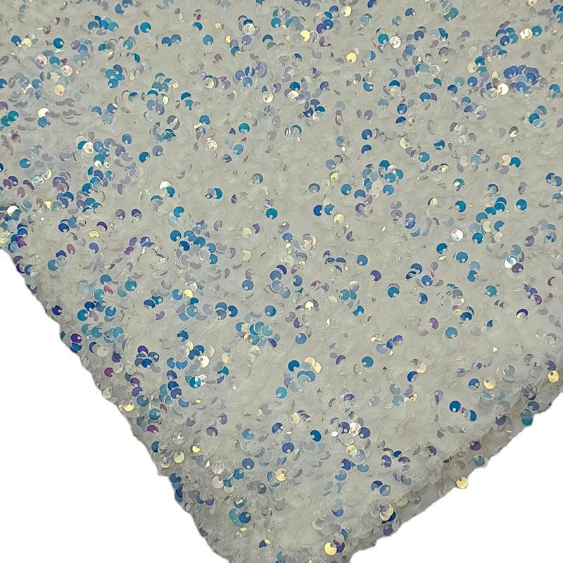 Factory Direct Width 140cm Royal Blue Sequin Fabric Silver Sequin Fabric синий
