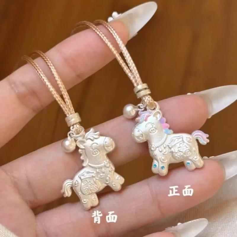 

Meier Enamel pony cartoon solid get rich quick sweater necklace - long pendant necklace for women