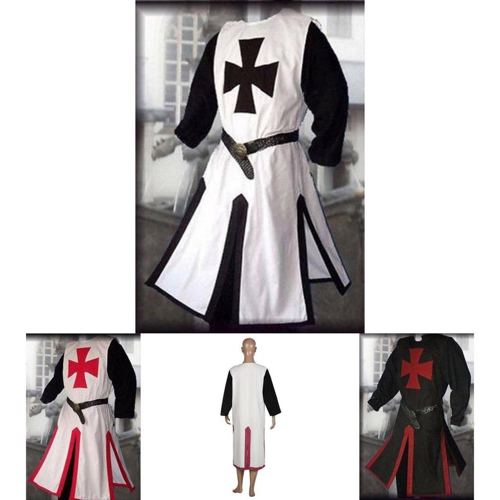 Stylish Medieval Templar Knight Crusader Surcoat Outfit Cosplay Costume