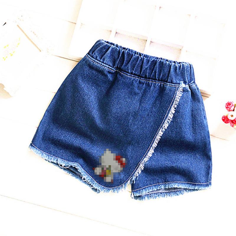 Neue Mädchen Jeansrockhosen Sommer Ausländische Shorts Kinder Faltenhosen Mode Koreanische Version von Kinderkleidung