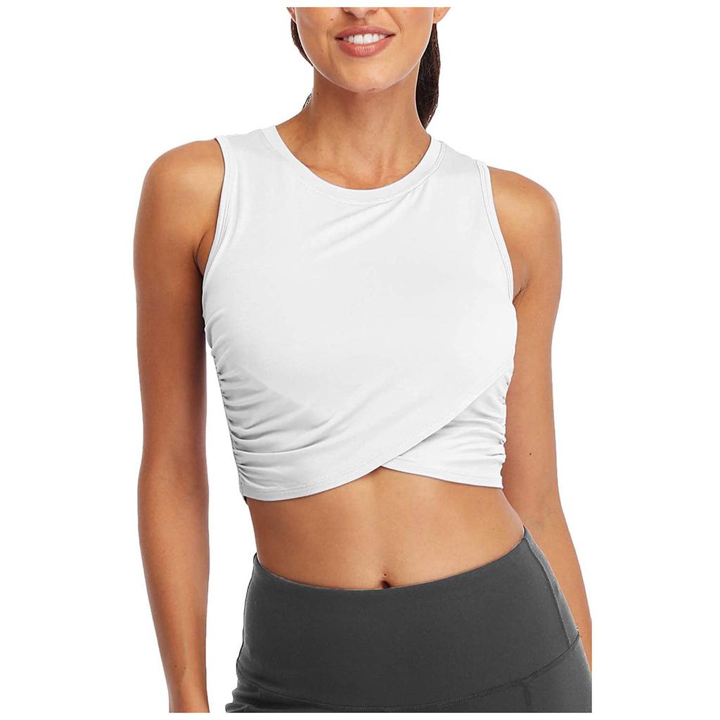 Women's Sleeveless T-shirt, Suitable For Training, Yoga, Sports, Fitness