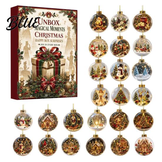 Educational Holiday Countdown for Family Day Box Calendar 24 Christmas Advent with Gift 2D Acrylic