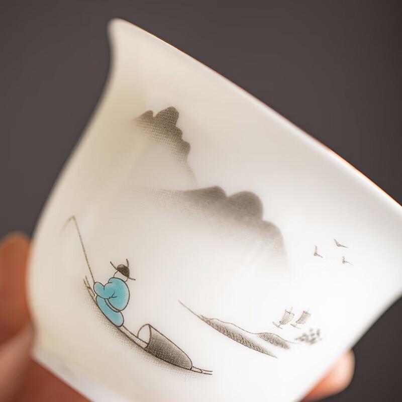 Gold Inlaid Jade Travel Tea Set