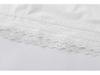 Korean Style Lace Trim Patchwork Cotton White T-Shirt