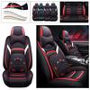 Full Set Car Seat PU Leather Car Seat Cover Breathable Waterproof Faux Leather Seat Covers with Headrest Pillow for Car Universal Anti Slip Seat Cover