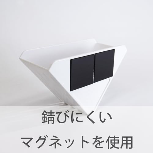 Towa Sangyo Magnetic Bathroom Bath Sponge Holder, Approx. 14 x 6.1 x 8.5 cm, Magnetic SQ, Floating Storage, Rust-Resistant Resin Sponge Holder