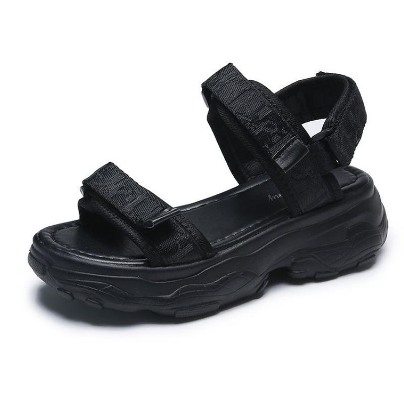 Velcro women's beach shoes summer new student muffin bottom casual sports platform sandals women