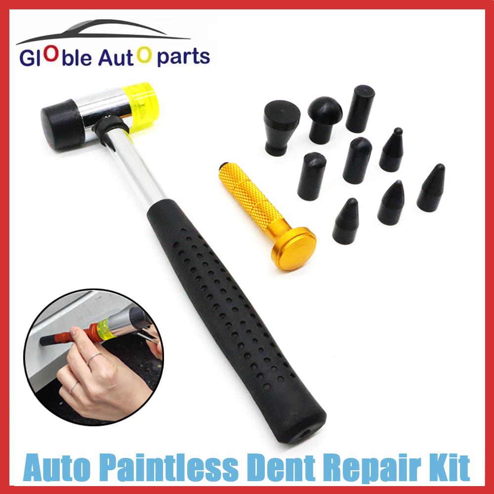 9 Heads Car Dent Hammer Repair Dings Removal Tools Hail Bulge Remover Tap Down Pen Auto Sheet Metal Set Car Hail Damage Repair