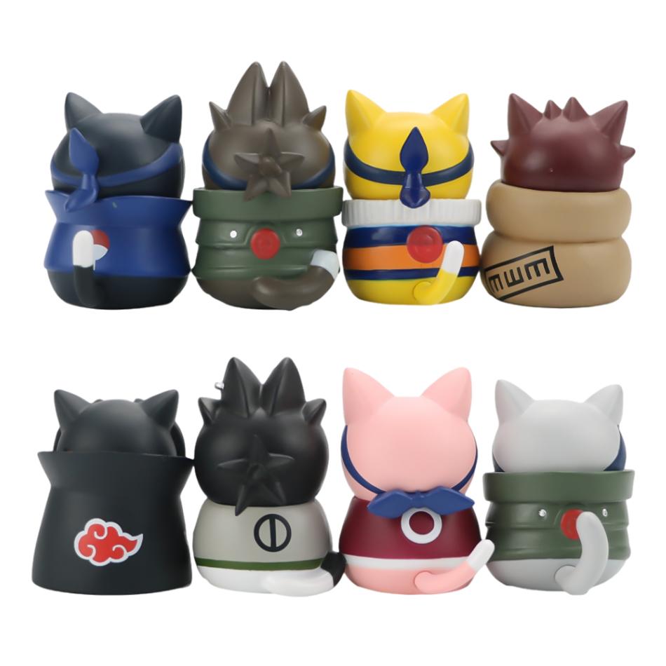 5cm Anime Naruto Figure Toys Cute mini Kakashi Uchiha Itachi Gaara Q Version Action Dolls Pvc Model Edition Birthday Gifts