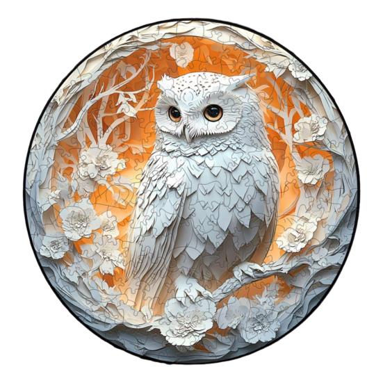 

1 Set Wooden Animal Jigsaw Puzzle White Owl Lion Hummingbird Puzzle Challenge Game Educational Difficult Puzzle Toy Home Decoration S A
