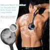 Black Double Headed Soft Silicone Shower Brush with Long Handle Body Back Exfoliating Soft Hair Massage Shower Cleaning Brush