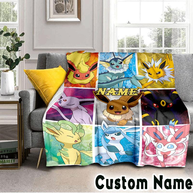 Custom Name Pika Blanket Bedding Blanket Picnic Blanket for Women Men, Throw Blankets for Couch Bed, Christmas and Halloween Gifts