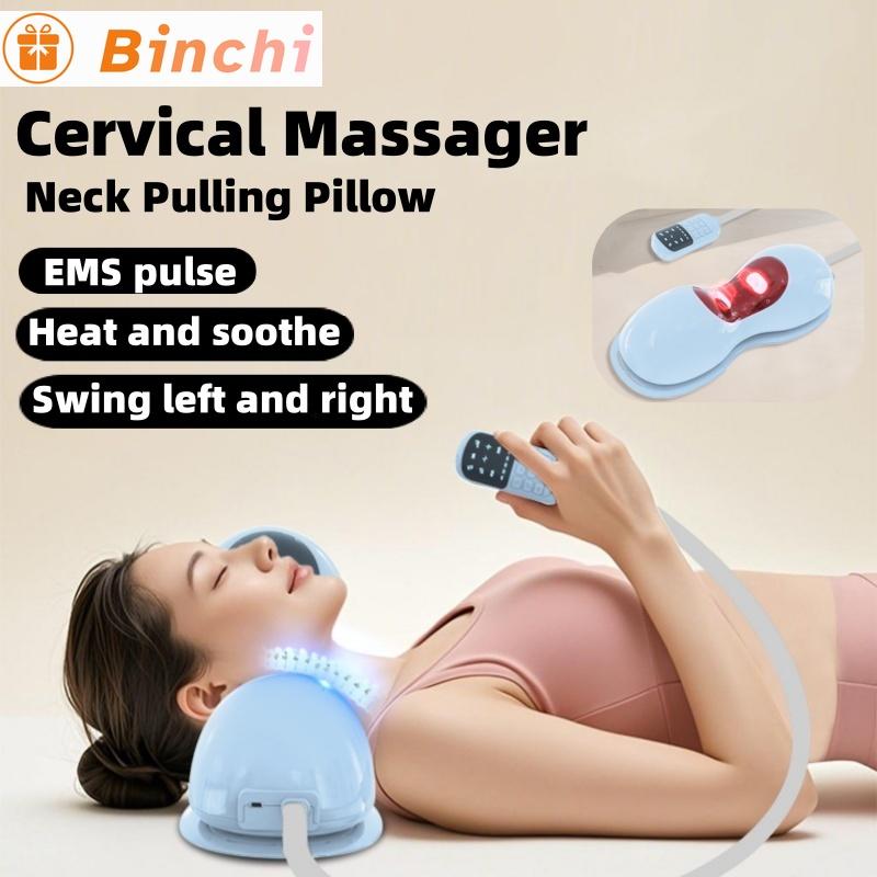 Trakční masážní polštář na krční páteř Krk a ramena Horký obklad EMS Chytrý masážní polštář na krční páteř