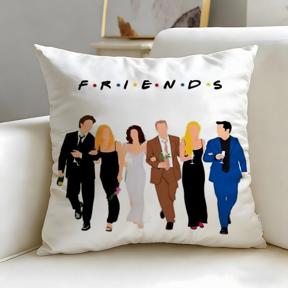 classic TV series Friends Cushion Cover Soft  EasyWash Pillow Case  Versatile for Couch Bed Travel and Office