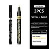 6/1pcs Chrome Pen Marker Reflective Mirror Electroplating Paint Repair Marker For Rock Ceramic Glass 0.8/1/2mm Nib Art Craftwork