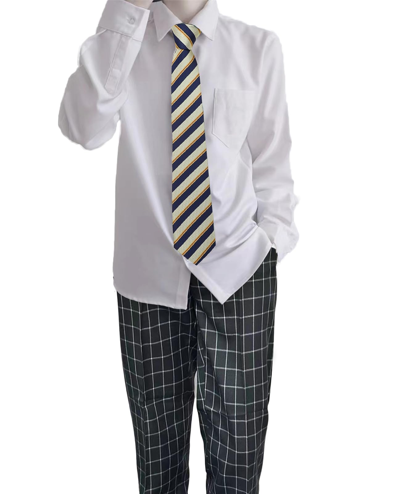 

KALAOK Косплей школьника включает школьную форму и идеально подходит для Хэллоуина и школы Размер XL Набор из 3 предметов, Юбка, Форма, Галстук, Фестивали,