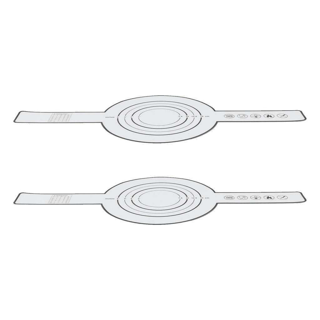 2pcs Bread Sling Silicone Heat Resistant Reusable Anti Stick Bread Baking Mat for Cooking Black