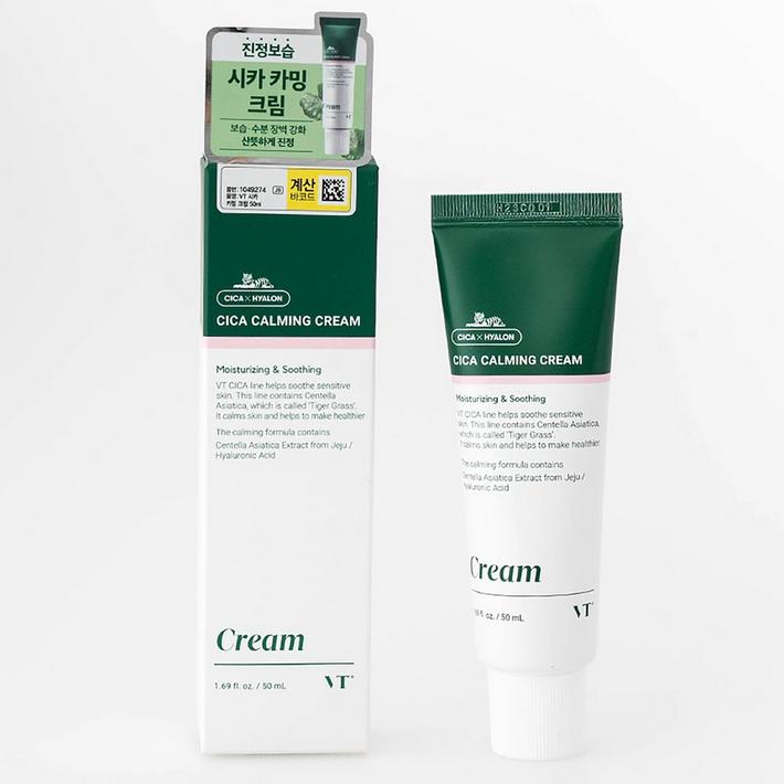 VT Cica Calming Cream 50 ml/  Lightweight, Soothing gel-cream, Hydrating, Moisturizing, Korean Cosmetics, Kbeauty