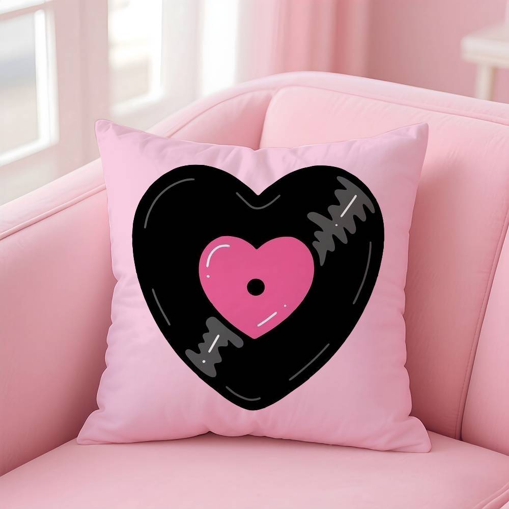 Home Decor Love-Themed Heart-Shaped Digital Print Pillowcases Pattern Cushion Cover Suitable For Sofa Bedroom Car Pillow Cover