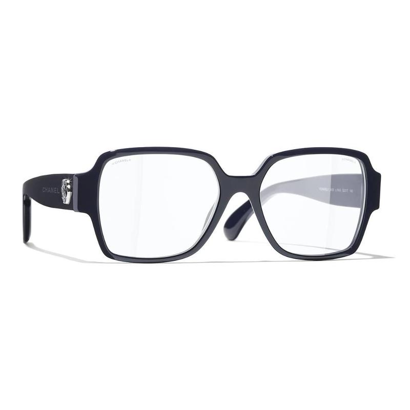 

CHANEL fashionable simple irregular plate flat glasses blue optical glasses синій