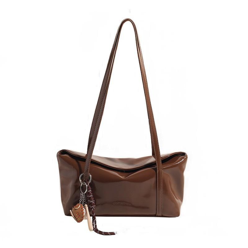 Korean Retro Large-capacity Shoulder Bag Women 2025 New High-end Simple All-matching Portable Underarm No pendant