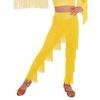 Pantaloni cu Franjuri pentru Dans Latin Fete Talie Elastică Părți cu Ciucuri Pantaloni Samba Rumba Cha Cha Salsa