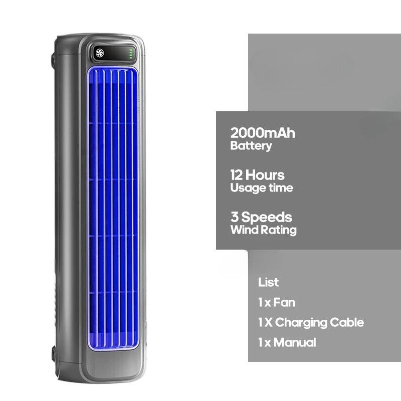 3 Speeds Desktop Air Conditioner Fan No Drilling Cooling Rechargeable Wall Mount Fan Silent for Home Kitchen Bathroom