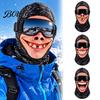 Maschera Facciale per Ciclismo Invernale, Maschera da Sci Divertente, Copertura Integrale Stampata Realistica, Passamontagna Traspirante in Poliestere per Sport Invernali con Collo