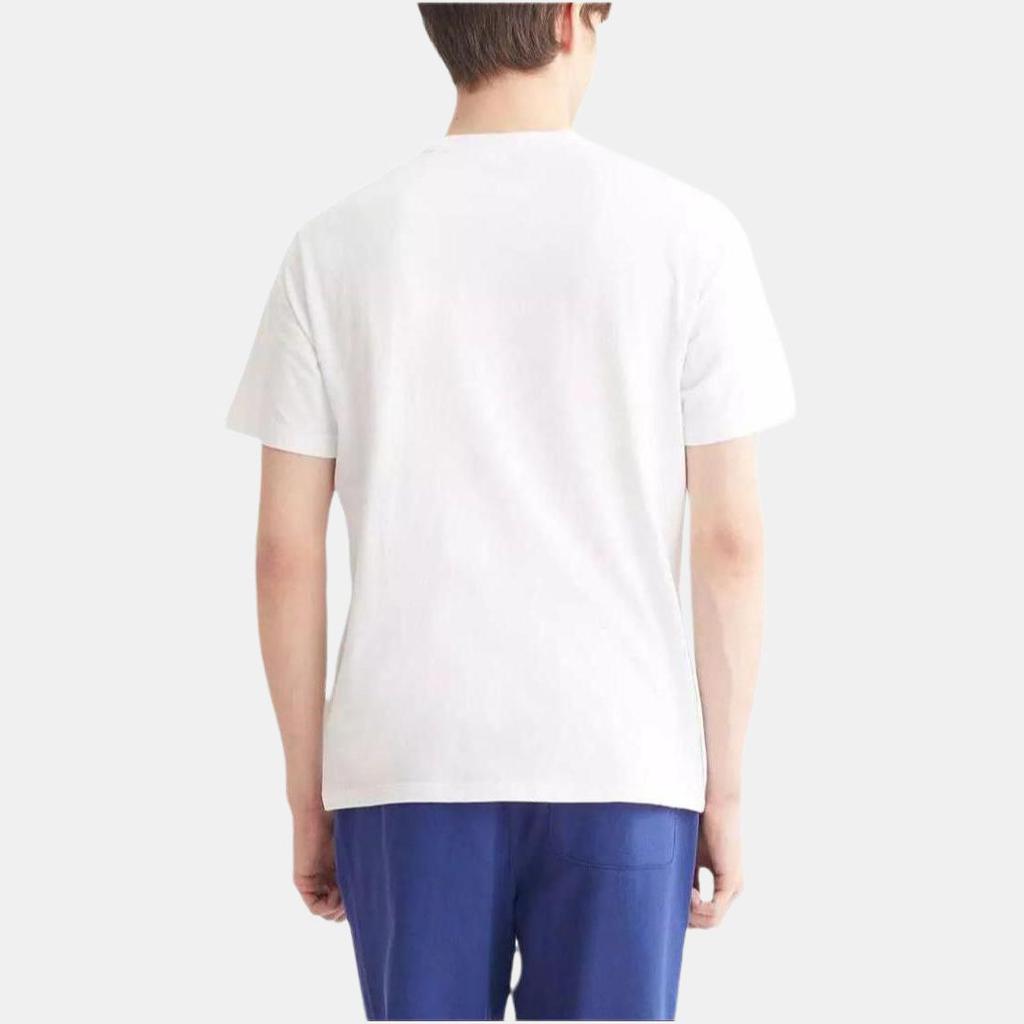 Calvin Klein Logo Print Crew Neck Short Sleeve T-Shirt Men Tops White GMS3K110-YAF