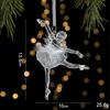 Christmas Ice Crystal Pendant Xmas Tree Pendant Transparent Acrylic Angel Light Luxury Scene Decoration Props New Year 2025