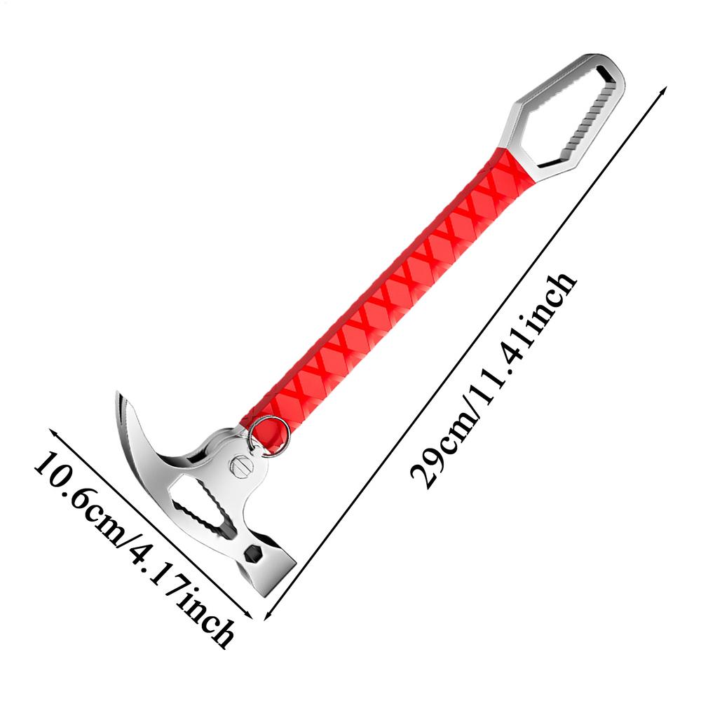 Claw Hammer Screws Tightening Wrench Hammer Multi-Purpose Metal Work Tool For Construction Nails Tightening Camping Carpentry