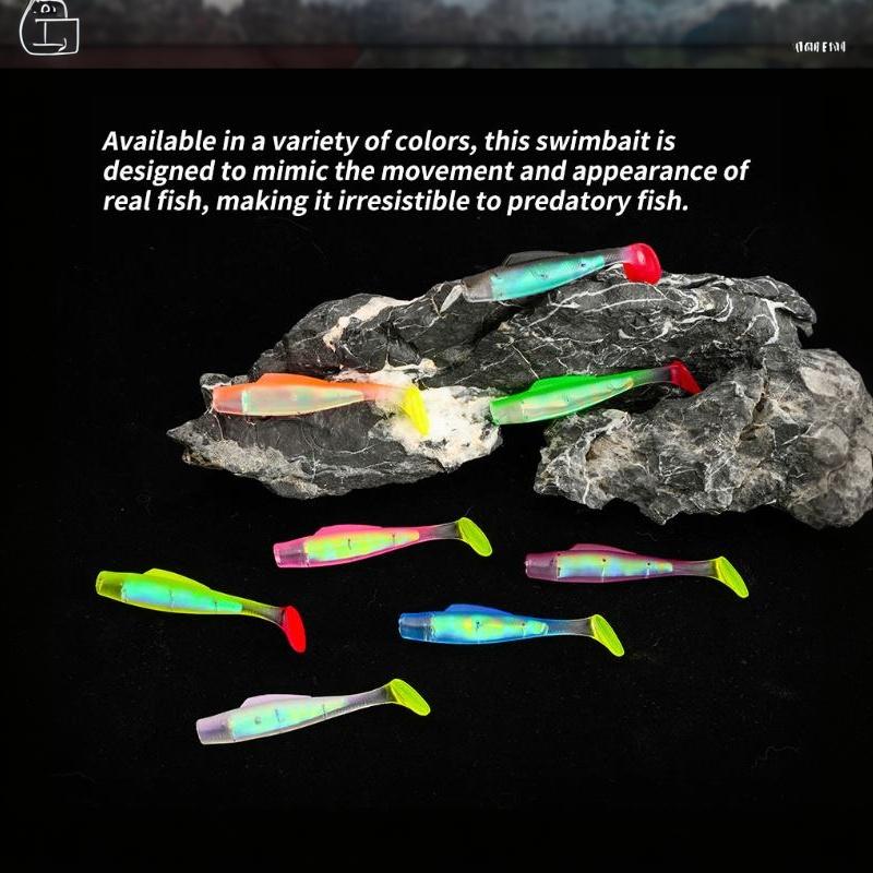 6Pcs Soft Paddle Tail Swimbait Uv Glow Fishing Lures 8Cm Tpr Soft Bait 80Mm 4.8G Artificial Silicone Bait Wobblers Soft Lures