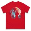 A Wizard Looking At a Fantasy Moon Warlock T Shirt,Fun Festive Gift Top