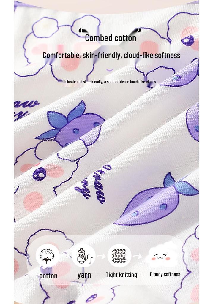 Girls' A-Class Pure Cotton Antibacterial Briefs for Toddlers and Kids