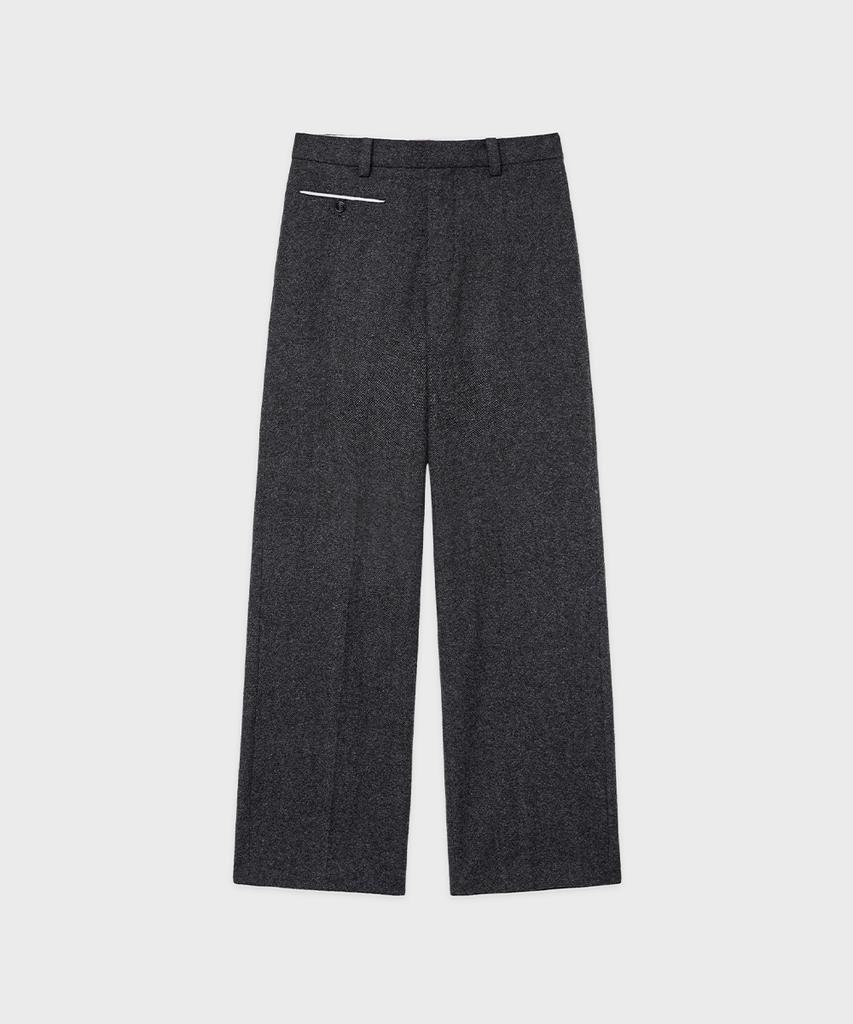 SINOON Sn Wool Blend Straight Pants (Charcoal)