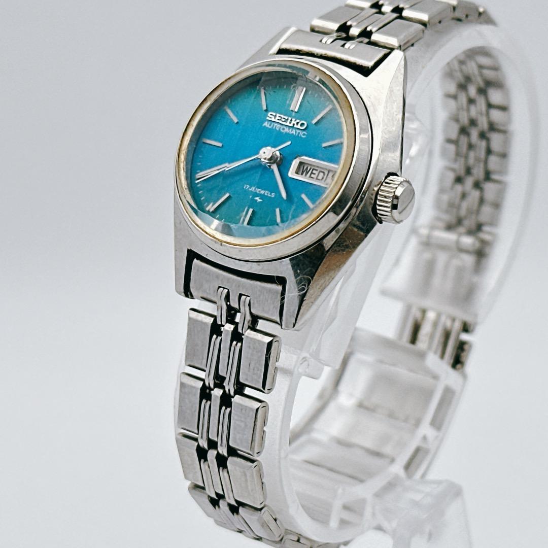 [In operation] SEIKO Seiko Ladies Vintage Day Date Automatic Winding Blue