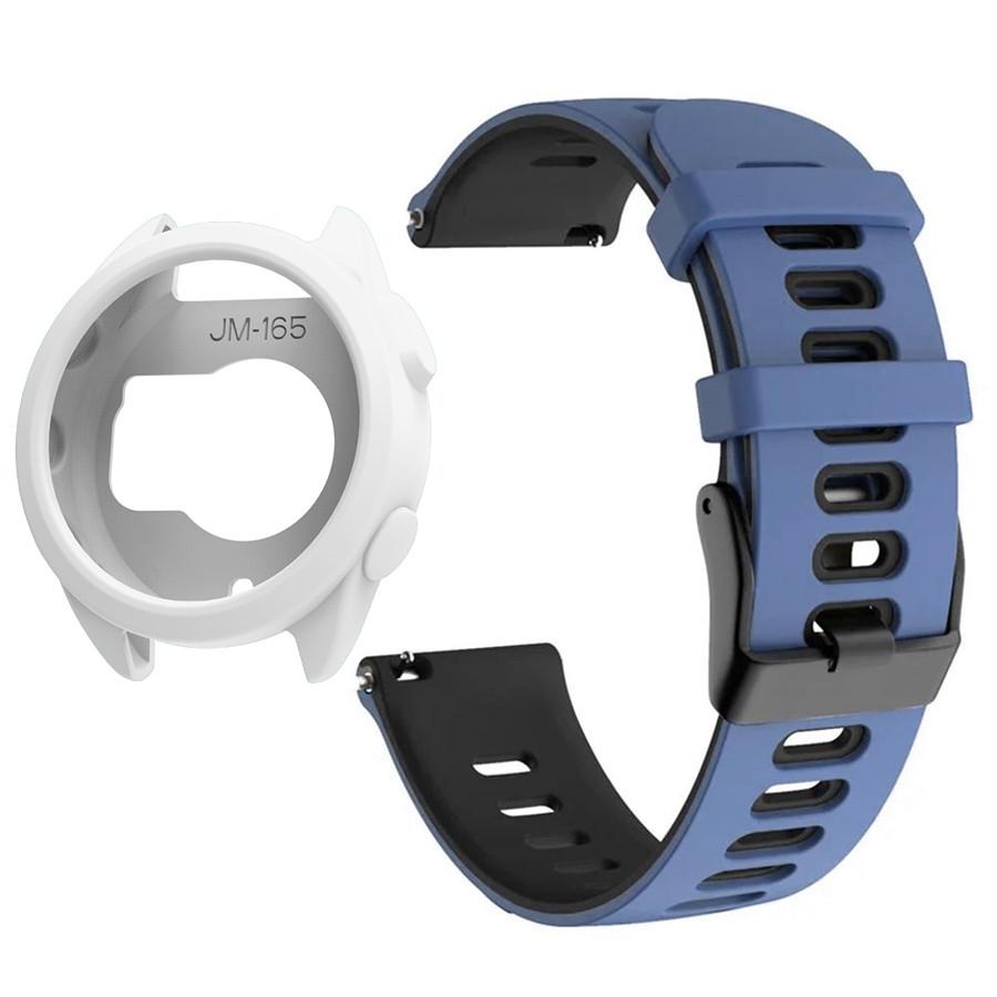 Silikonowe Etui+Pasek Do Garmin Forerunner 165 Miękki Sportowy Pasek do Zegarka Opaska na Nadgarstek Do Garmin Forerunner 165 Pokrowiec Ochronny